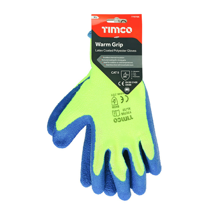 Warm Grip Gloves - Crinkle Latex Coated Polyester