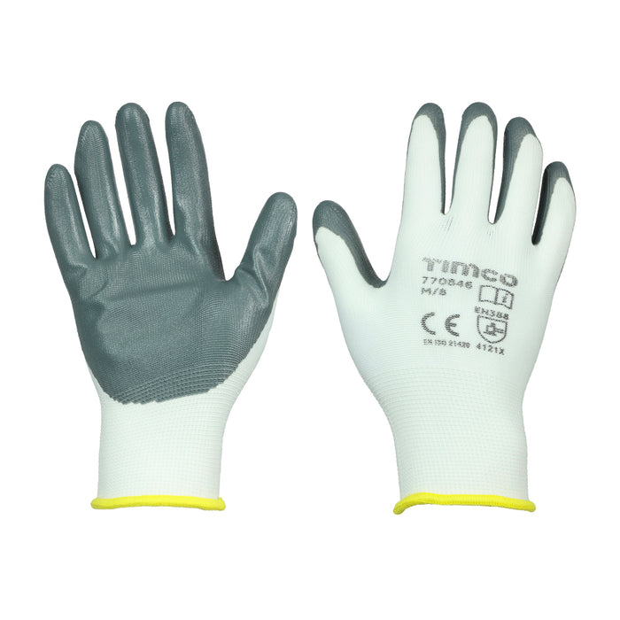 Secure Grip Gloves - Smooth Nitrile Foam Coated Polyester