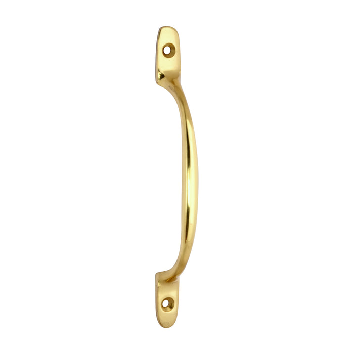 Traditional Pattern Sash Pull Handle - Polished Brass