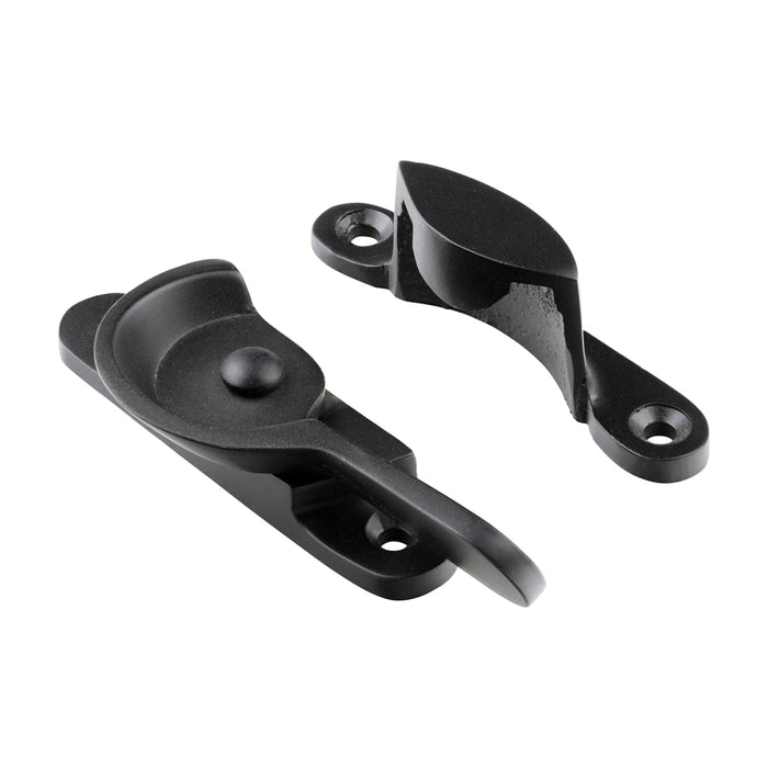 Fitch Pattern Sash Fastener - Matt Black