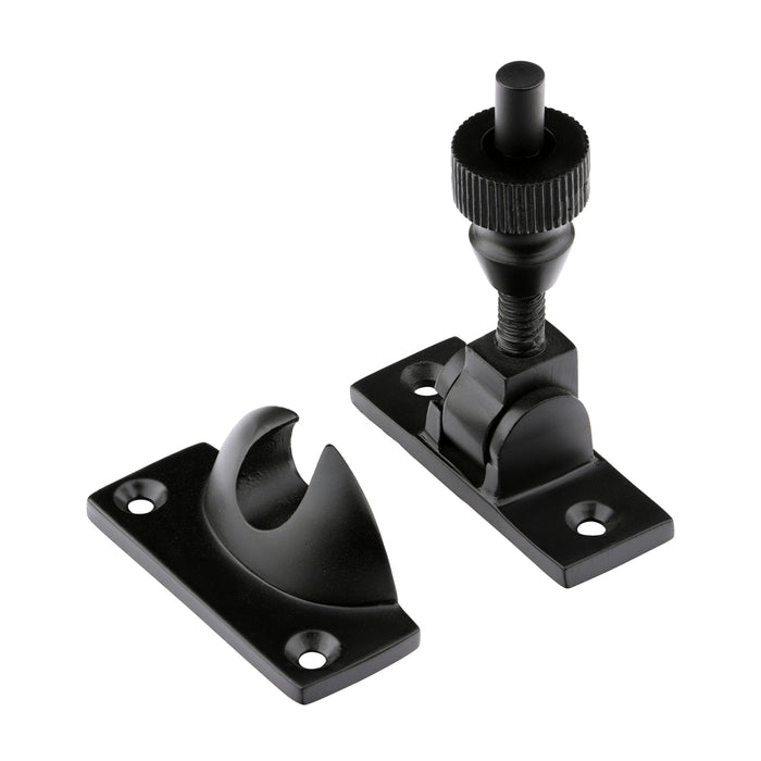 Brighton Pattern Sash Fastener - Matt Black