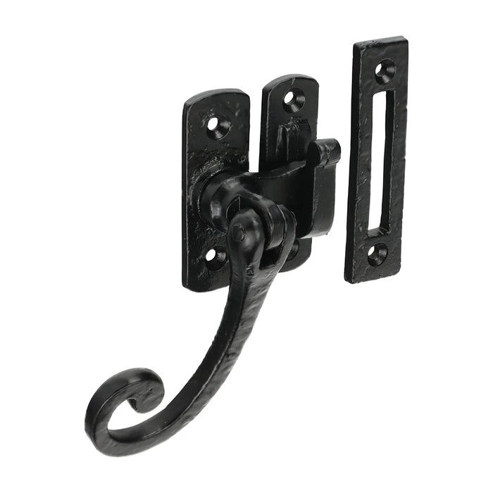 Curly Tail Casement Fastener - Antique Black