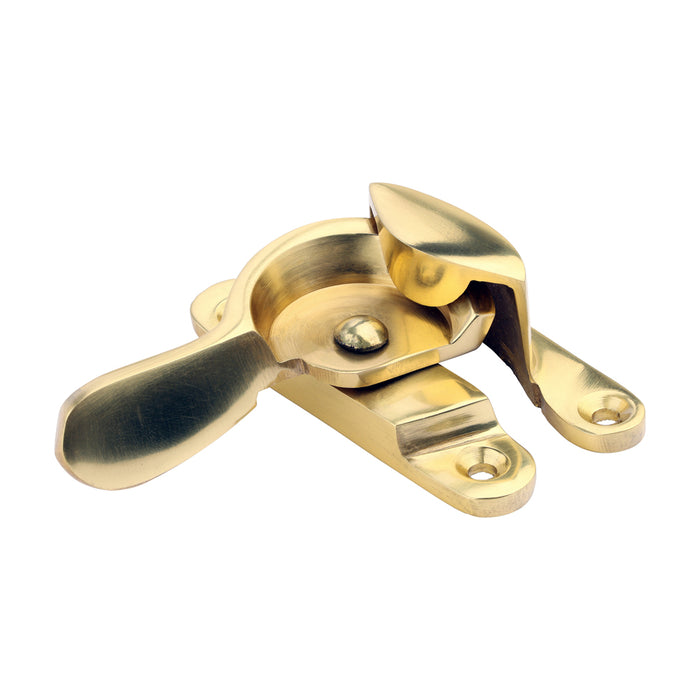 Fitch Pattern Sash Fastener - Polished Brass