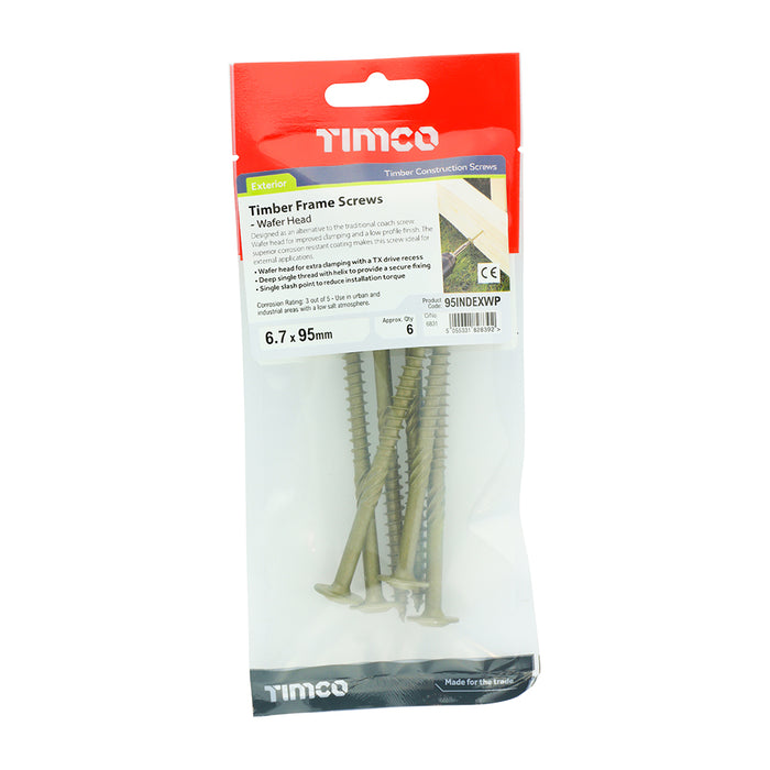 Timber Screws - TX - Wafer - Exterior - Green
