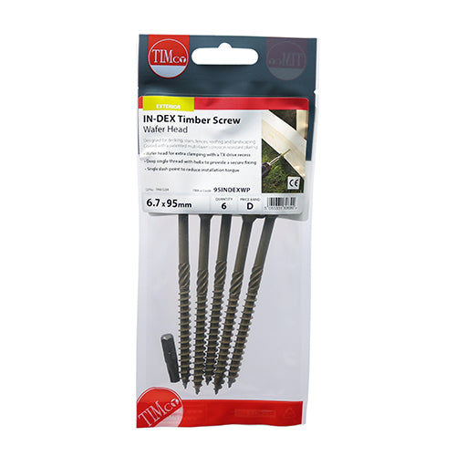 Timber Screws - TX - Wafer - Exterior - Green