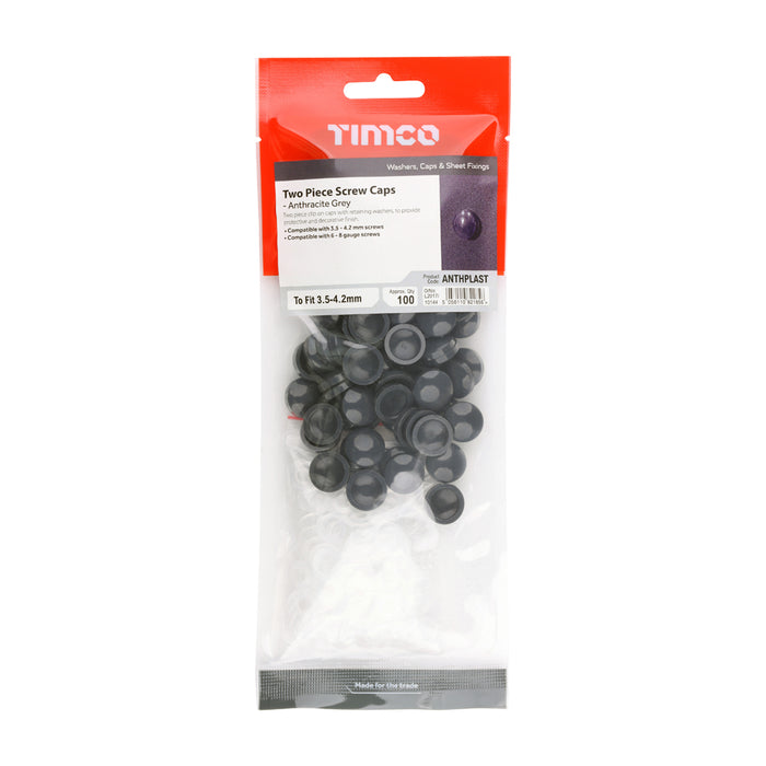 Two Piece Screw Caps - Anthracite Grey