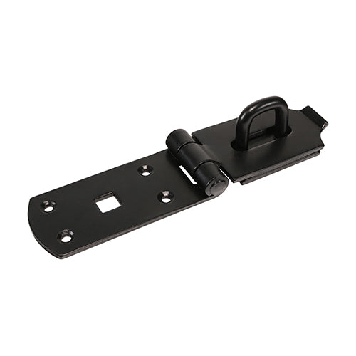 Secure Bolt On Hasp & Staple - Heavy Duty - Black