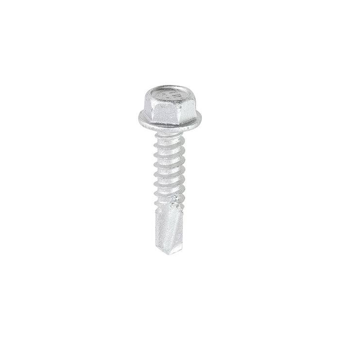 Metal Construction Light Section Screws - Hex - Self-Drilling - Bi-Metal - Exterior - Silver Organic