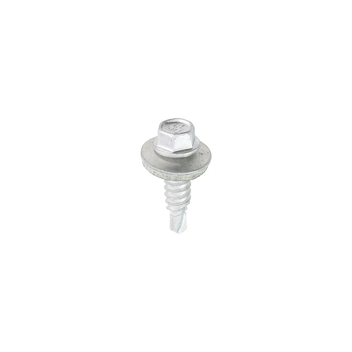 Metal Construction Stitching Screws - For Sheet to Sheet - Hex - EPDM Washer - Bi-Metal - Exterior - Silver Organic