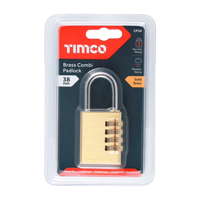 Brass Combi Padlock