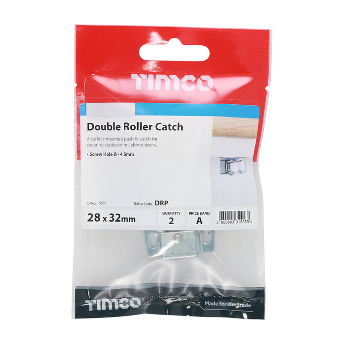 Double Roller Catches - Zinc