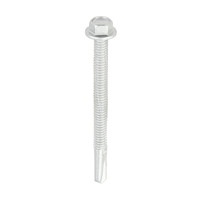 Metal Construction Heavy Section Screws - Hex - Self-Drilling - Exterior - Silver Organic