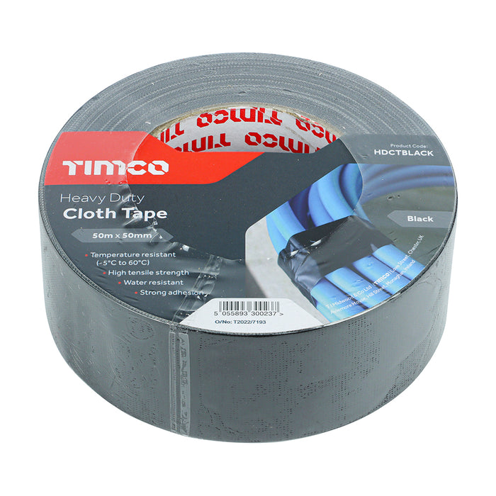 Heavy Duty Cloth Tape - Black