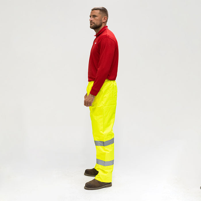 Hi-Visibility Elasticated Waist Trousers - Yellow