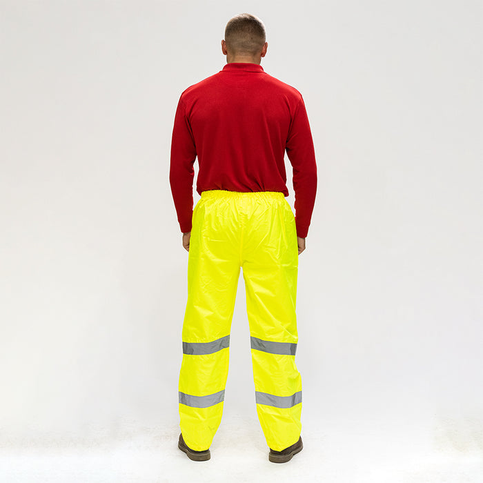 Hi-Visibility Elasticated Waist Trousers - Yellow