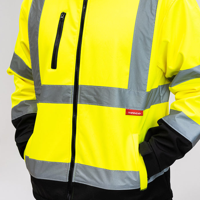 Hi-Visibility Softshell Jacket - Yellow