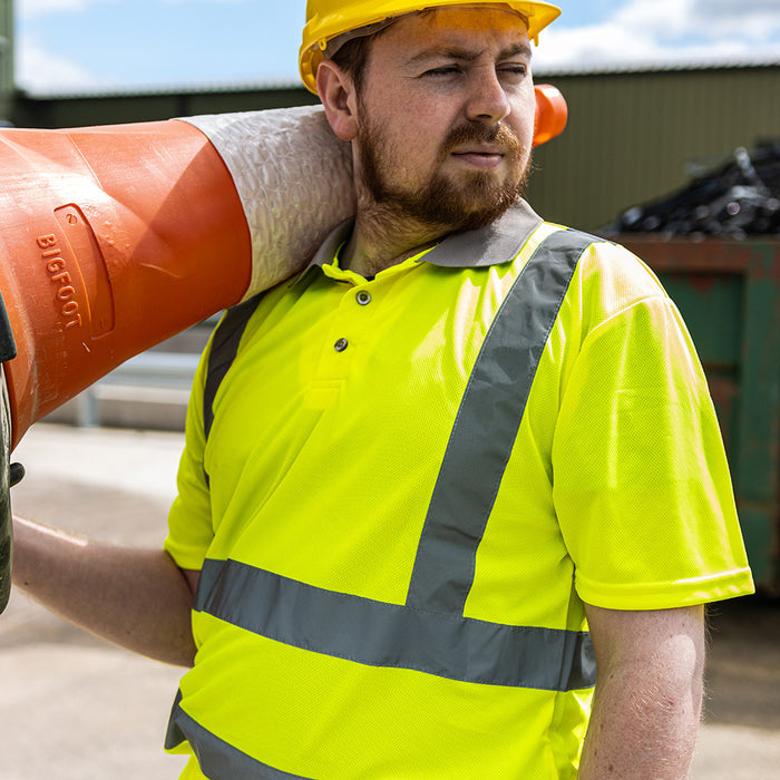 Hi-Visibility Polo Shirt - Short Sleeve - Yellow