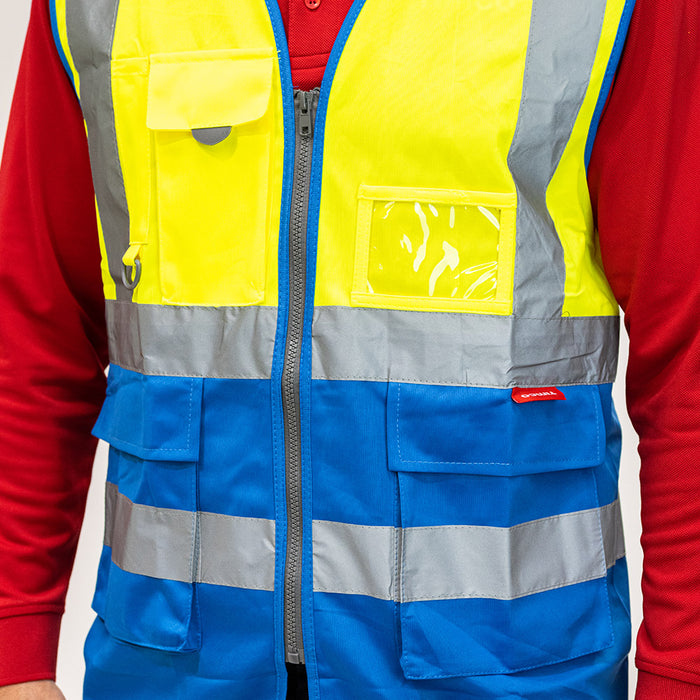 Hi-Visibility Executive Vest - Yellow & Blue