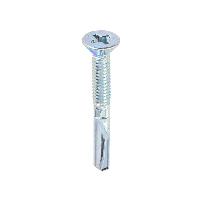 Metal Construction Timber to Heavy Section Screws - Countersunk - Wing-Tip - Self-Drilling - Zinc