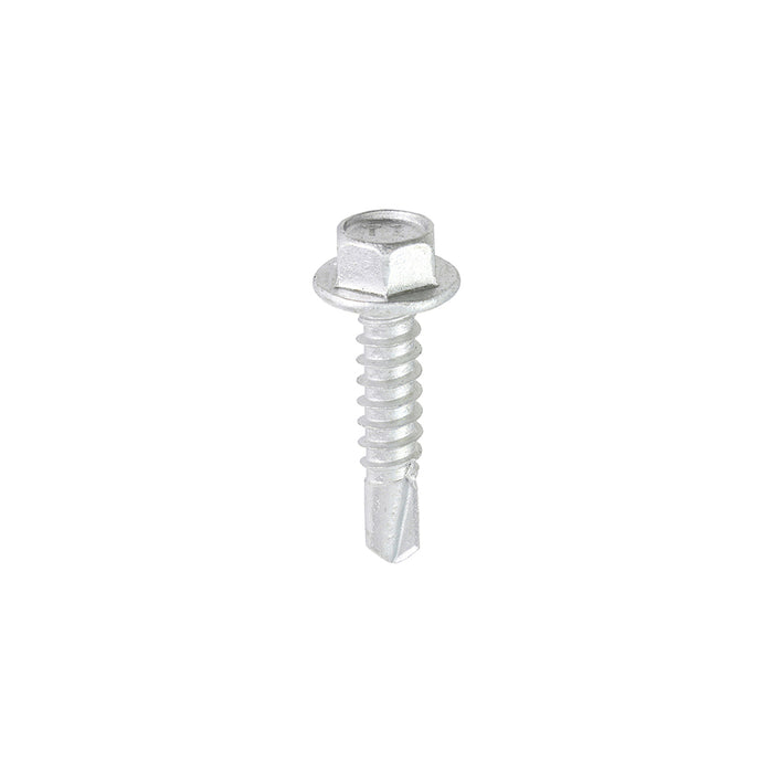 Metal Construction Light Section Screws - Hex - Self-Drilling - Exterior - Silver Organic