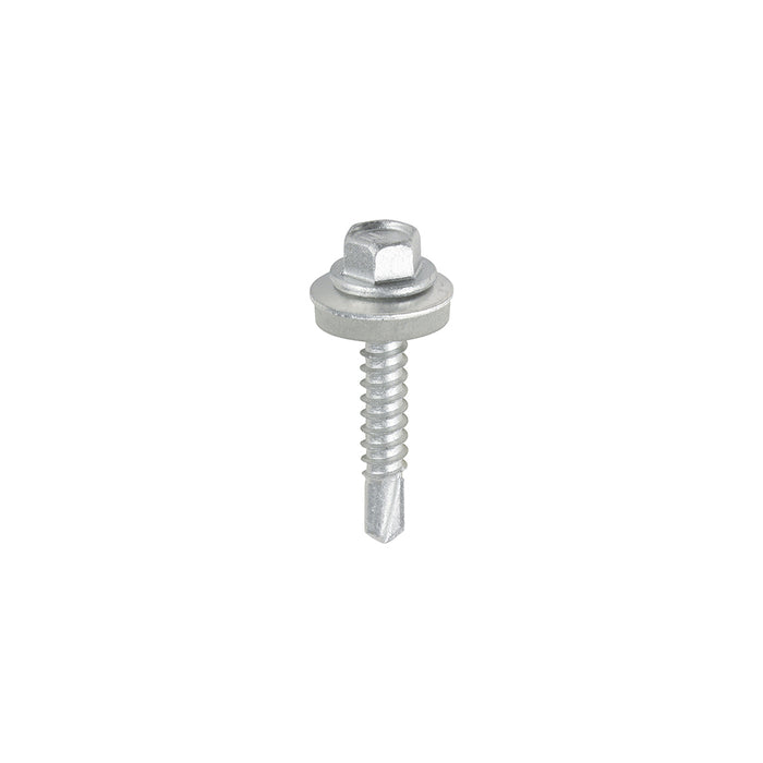 Metal Construction Light Section Screws - Hex - EPDM Washer - Self-Drilling - Exterior - Silver Organic