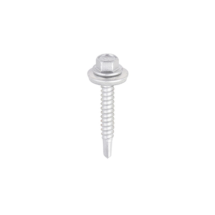 Metal Construction Light Section Screws - Hex - EPDM Washer - Self-Drilling - Exterior - Silver Organic