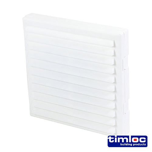 Timloc Aero Core Through Wall Vent Set with Cowl and Baffle - White - ACV7CWH
