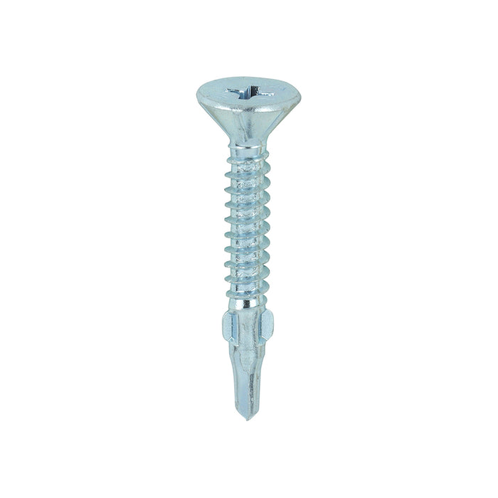 Metal Construction Timber to Light Section Screws - Countersunk - Wing-Tip - Self-Drilling - Zinc