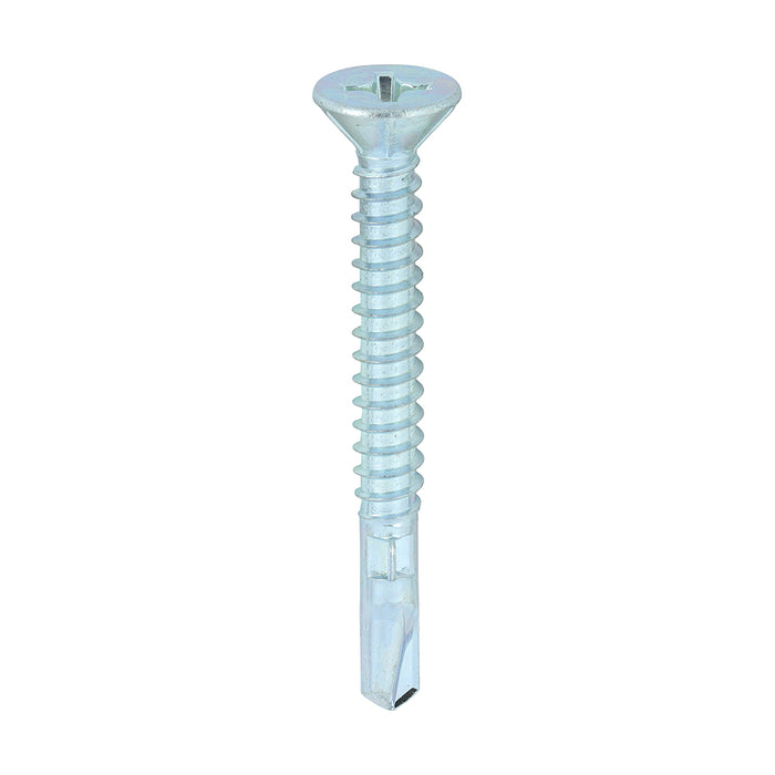 Metal Construction Timber to Light Section Screws - Countersunk - Wing-Tip - Self-Drilling - Zinc