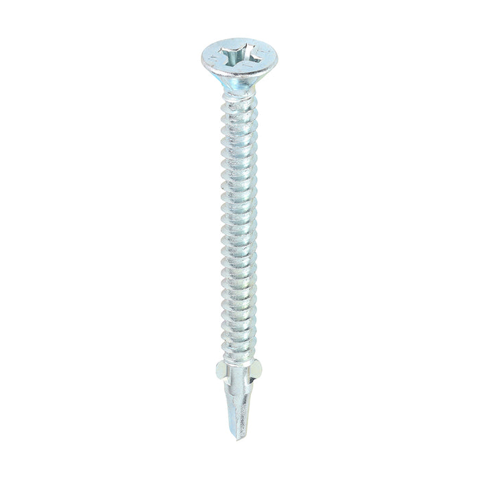 Metal Construction Timber to Light Section Screws - Countersunk - Wing-Tip - Self-Drilling - Zinc