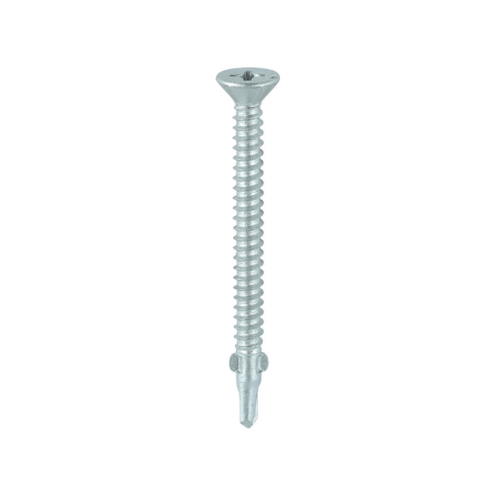 Metal Construction Timber to Light Section Screws - Countersunk - Wing-Tip - Self-Drilling - Exterior - Silver Organic