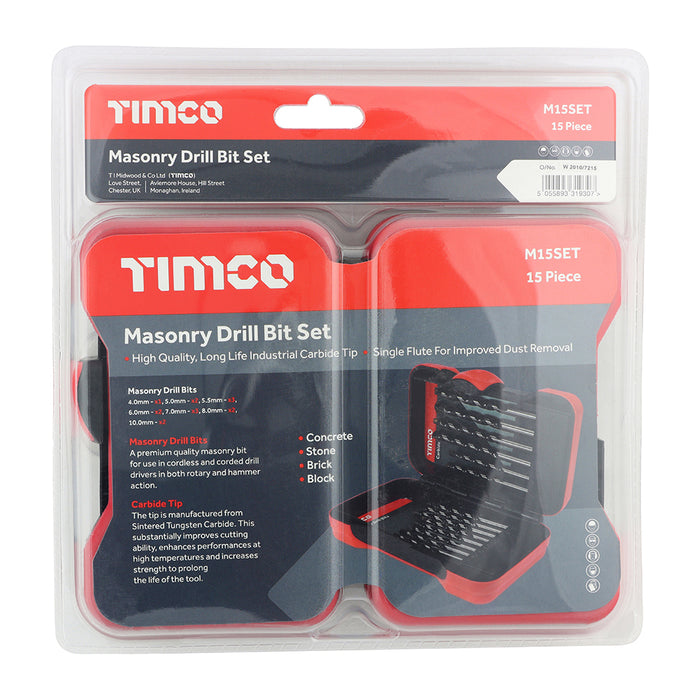 Masonry Drill Bit Set