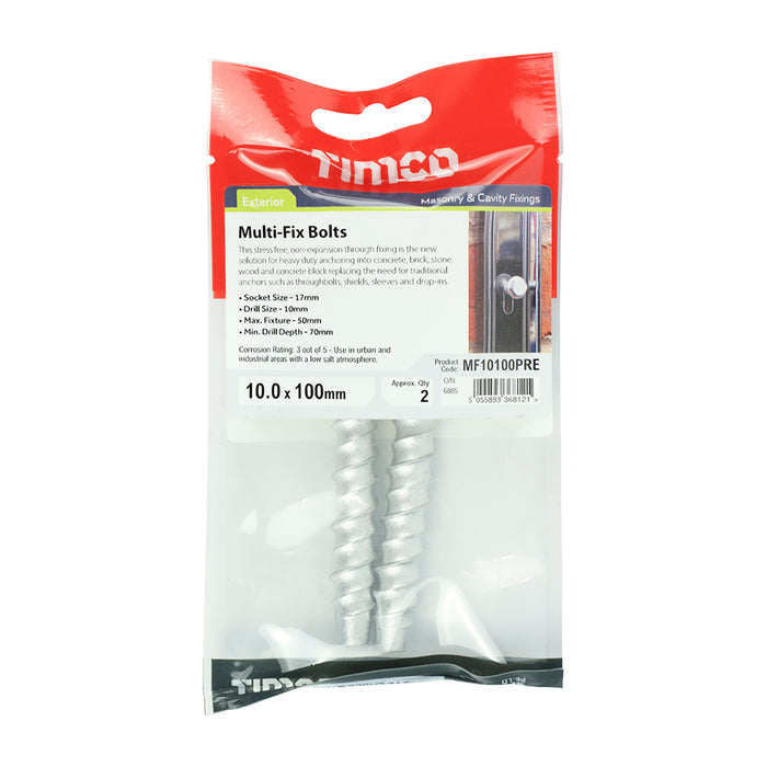 Masonry Bolts - Hex - Exterior - Silver