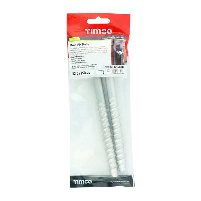 Masonry Bolts - Hex - Exterior - Silver