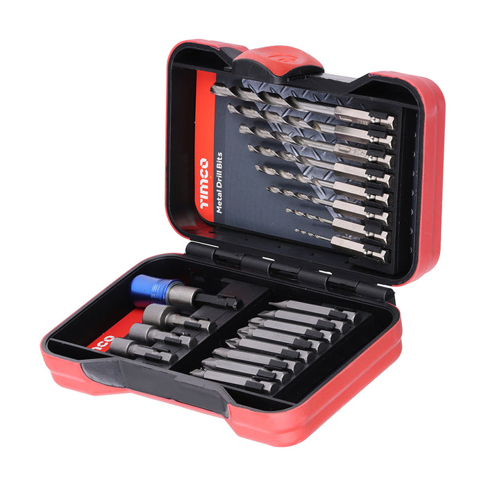 Driver Bit & Ground Jobber Drill Bit Set