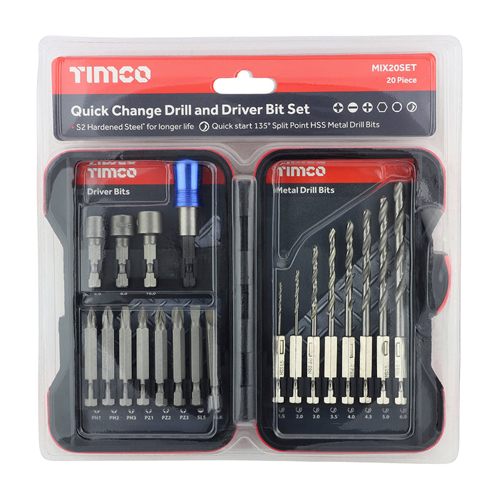 Driver Bit & Ground Jobber Drill Bit Set