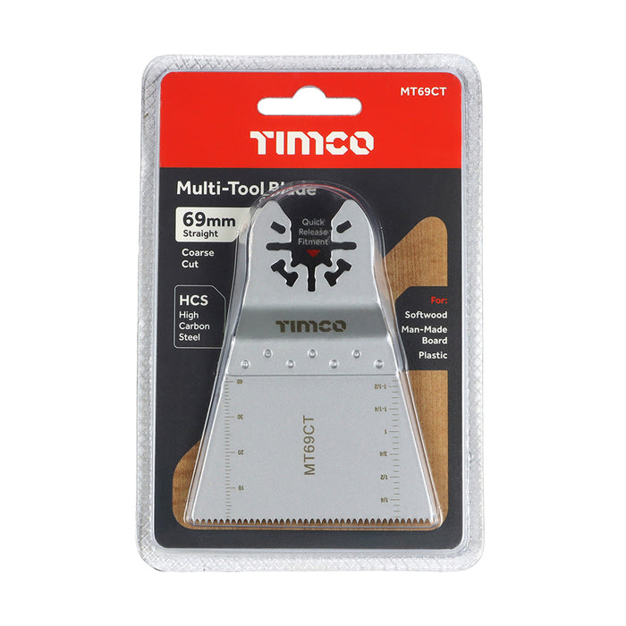 Multi-Tool Blade - Straight Coarse - For Wood