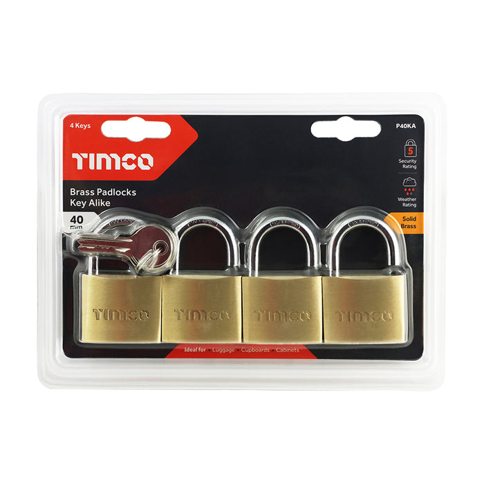 Brass Padlocks Key Alike