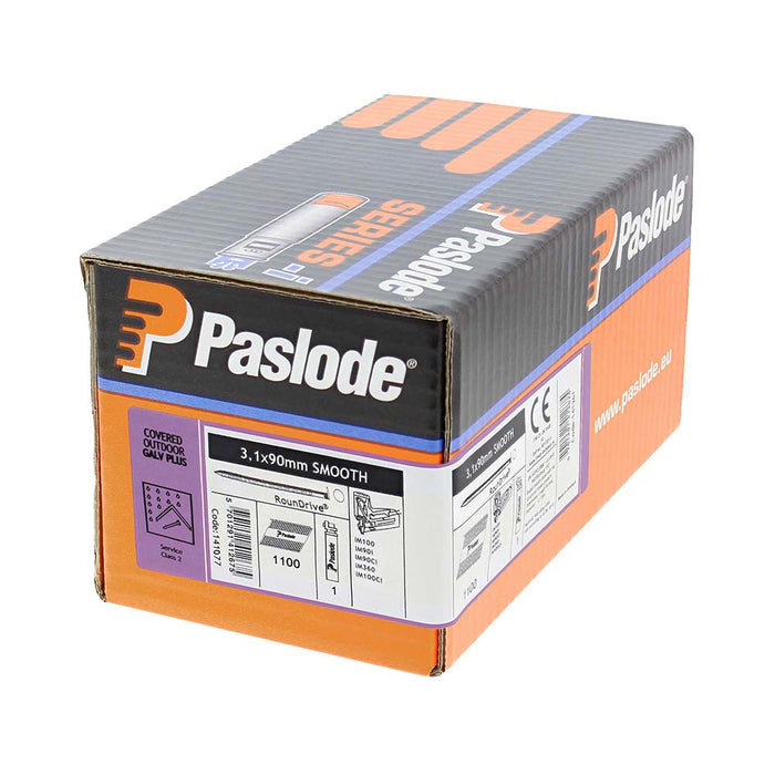 Paslode IM360Ci Nails & Fuel Cells Retail Pack - Plain Shank - Galvanised + - 141077