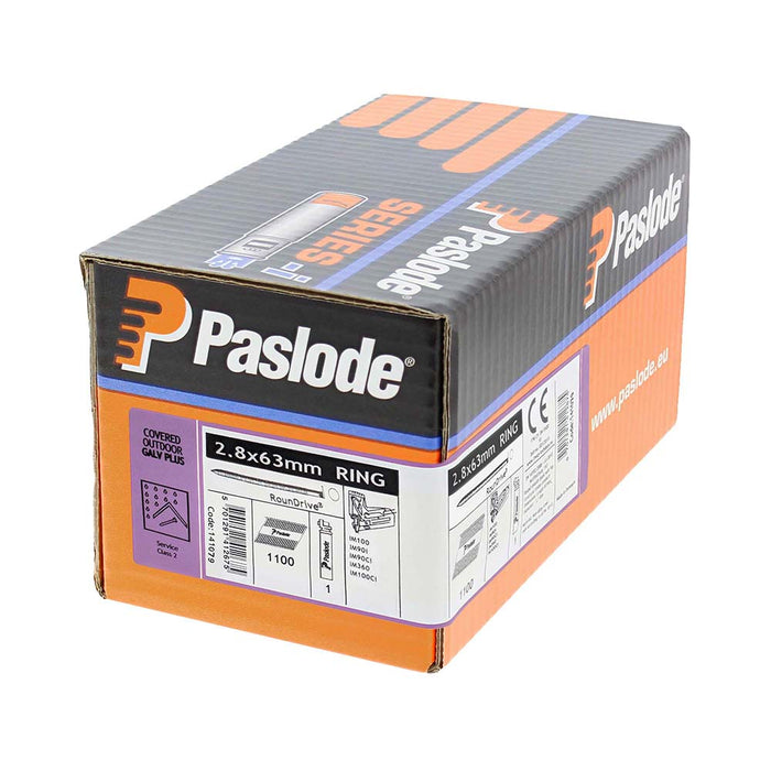 Paslode IM360Ci Nails & Fuel Cells Retail Pack - Ring Shank - Galvanised + - 141079