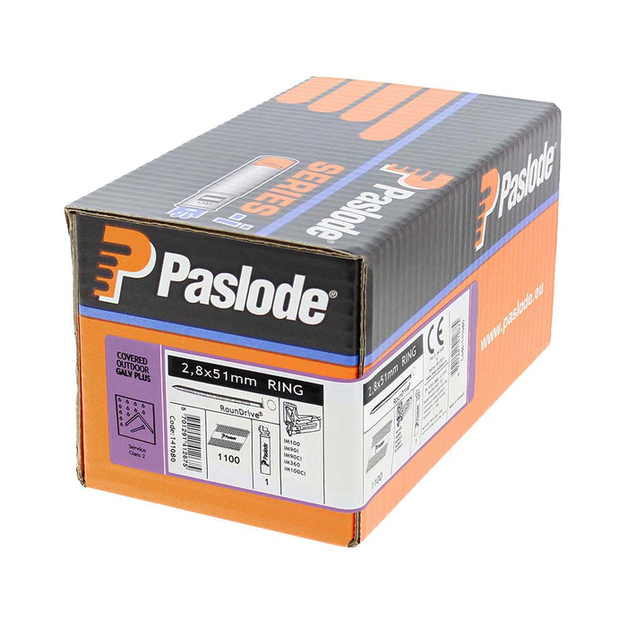 Paslode IM360Ci Nails & Fuel Cells Retail Pack - Ring Shank - Galvanised + - 141080