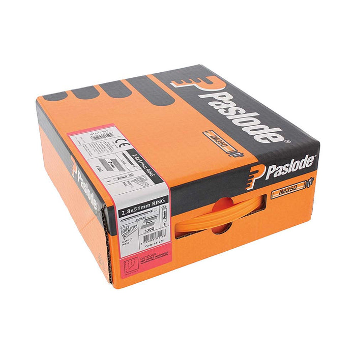 Paslode IM350+ Nails & Fuel Cells Trade Pack - Ring Shank - Hot Dipped Galvanised - 141205