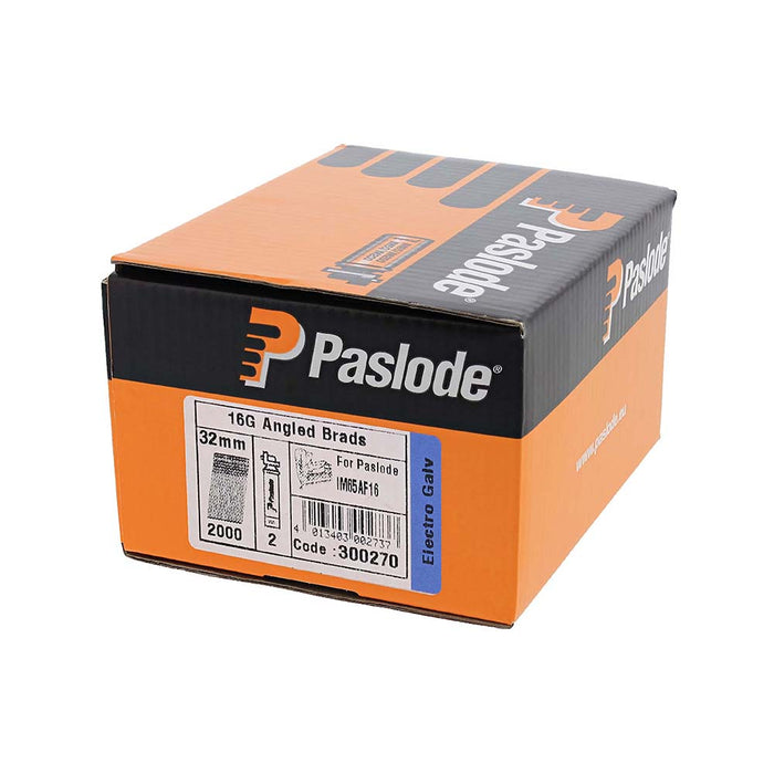 Paslode IM65A Brads & Fuel Cells Pack - Angled - Electro Galvanised - 300270