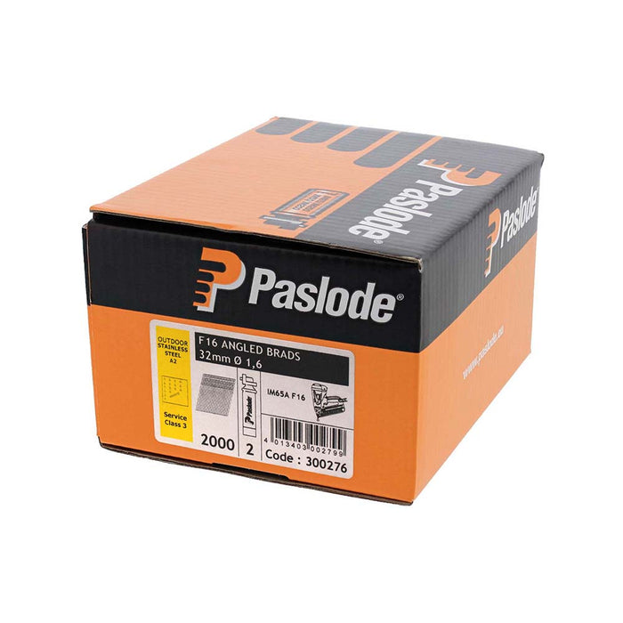 Paslode IM65A Brads & Fuel Cells Pack - Angled - Stainless Steel - 300276