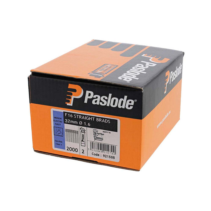 Paslode IM65 Brads & Fuel Cells Pack - Straight - Electro Galvanised - 921588