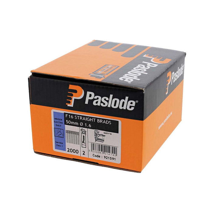 Paslode IM65 Brads & Fuel Cells Pack - Straight - Electro Galvanised - 921591