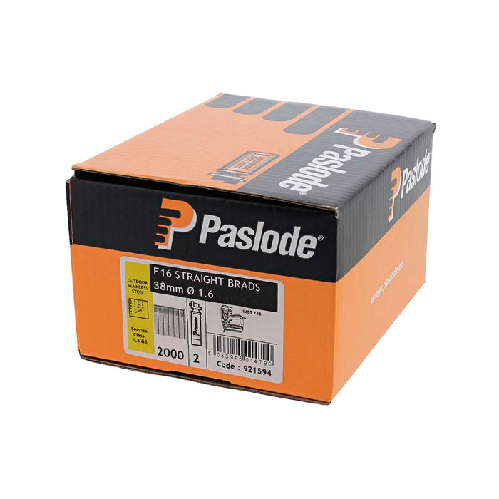 Paslode IM65 Brads & Fuel Cells Pack - Straight - Stainless Steel - 921594