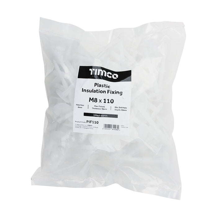 Plastic Insulation Fixings - White