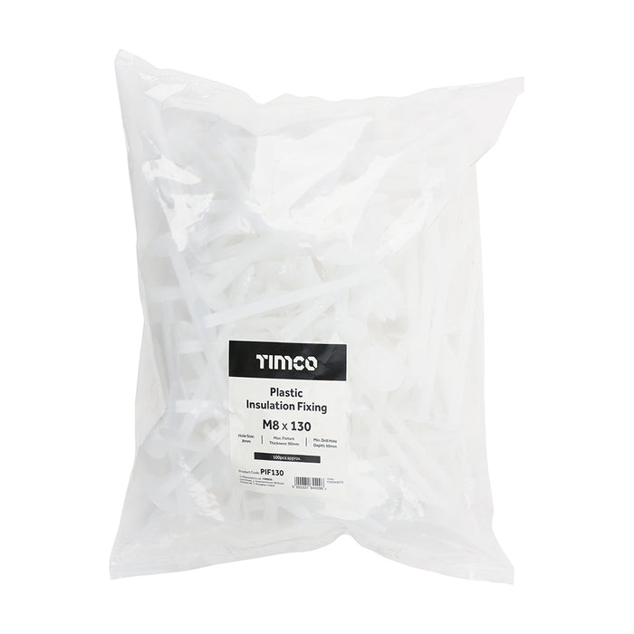 Plastic Insulation Fixings - White