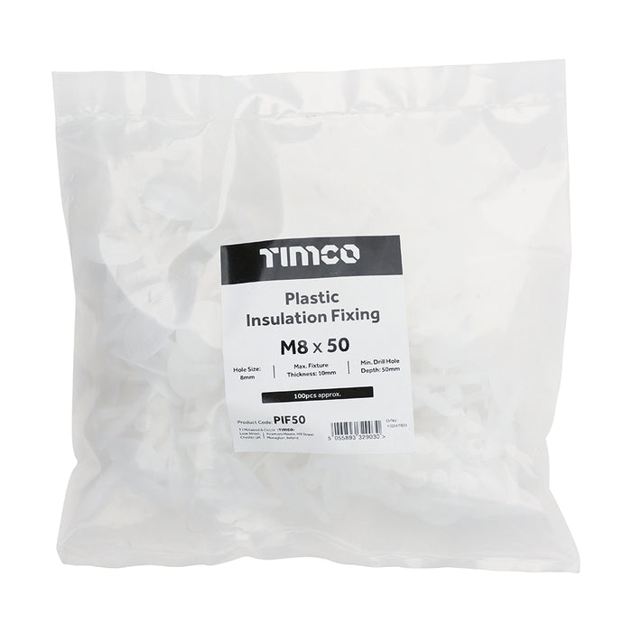 Plastic Insulation Fixings - White